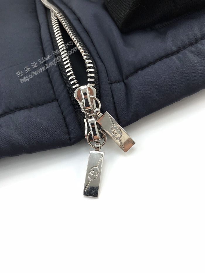 Gucci男裝 古奇2020秋冬新款GGlogo織帶拼色棉服外套  ydi3158